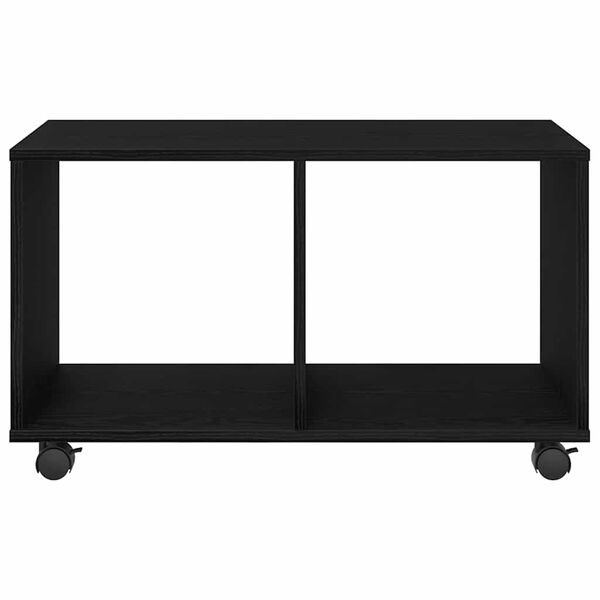 vidaXL Mesa Auxiliar con estante Roble Negro 72 x 33 x 42,5 cm