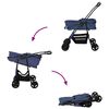vidaXL Carrito Plegable para Mascotas Ajustable Azul 81 x 47 x 99 cm
