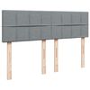 vidaXL Cama box spring con colch&oacute;n tela gris claro 140x190 cm