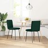vidaXL Sillas de comedor 2 unidades terciopelo verde oscuro