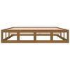 vidaXL Estructura de cama de madera maciza marr&oacute;n miel 150x200 cm