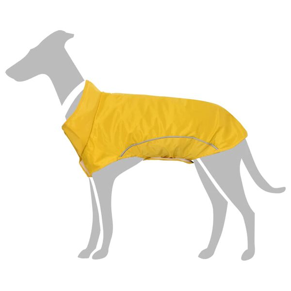 vidaXL Chubasquero para perros con tiras reflectantes amarillo XS