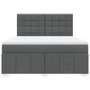 vidaXL Cama box spring con colch&oacute;n tela gris oscuro 180x200 cm
