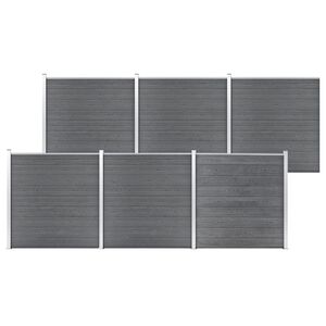 vidaXL Valla de jard&iacute;n de WPC gris 1045x186 cm