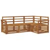 vidaXL Conjunto de sof&aacute;s de exterior 4 uds. Natural Poli&eacute;ster