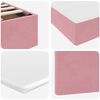 vidaXL Cama con almacenamiento y LED Rosa 100 x 200 cm Terciopelo