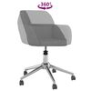 vidaXL Silla de oficina giratoria de tela gris claro