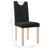 vidaXL Sillas de comedor 4 unidades de tela negra