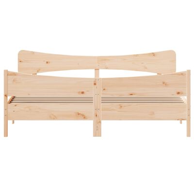 vidaXL Estructura de cama con cabecero madera maciza pino 180x200 cm