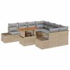 vidaXL Conjunto de sof&aacute;s de jard&iacute;n 9 uds. Beige y gris