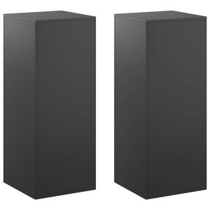vidaXL Soporte de plantas 2 pcs Negro 40 x 40 x 100 cm Acero