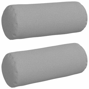 vidaXL Cojines Bolster 2 pcs Gris Nube &Oslash; 15 x 40 cm tela