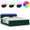 vidaXL Estructura de cama otomana colchones terciopelo verde oscuro