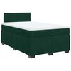 vidaXL Cama box spring con colch&oacute;n terciopelo verde oscuro 120x190 cm