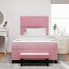 vidaXL Cama tipo Box Spring con colch&oacute;n Rosa 120 x 190 cm Terciopelo