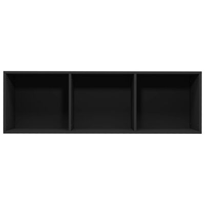 vidaXL Estantería libros/mueble TV contrachapada negro 36x30x114 cm