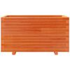 vidaXL Jardinera madera maciza de pino marr&oacute;n cera 90x40x49,5 cm