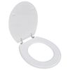 vidaXL Asiento inodoro WC MDF tapa dise&ntilde;o blanco