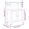 vidaXL Carrito de cocina MONZA madera maciza de pino 60x40x88,5 cm