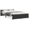 vidaXL Estructura de cama sin colch&oacute;n madera maciza negro 120x190 cm