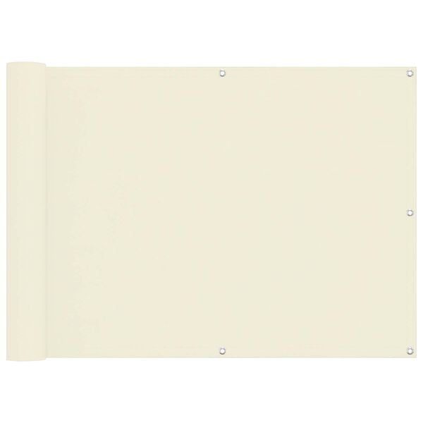 vidaXL Pantalla de Balc&oacute;n Crema 75 x 200 cm Tela Oxford
