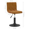 vidaXL Silla de comedor giratoria de terciopelo marr&oacute;n