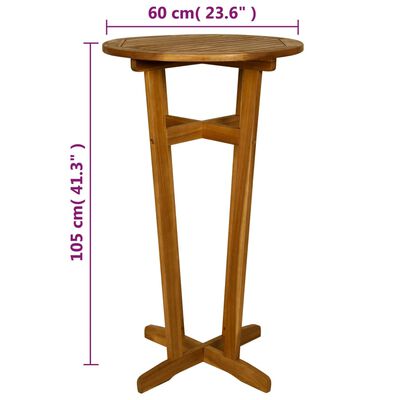 vidaXL Set de mesa y sillas de bar 3 piezas madera maciza de acacia