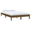 vidaXL Estructura de cama madera maciza pino marr&oacute;n miel 140x190 cm