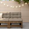 vidaXL Sof&aacute; central de madera maciza de pino marr&oacute;n miel