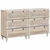 vidaXL Vitrina 2 pcs Blanco 120 x 33,5 x 75 cm madera maciza de mango