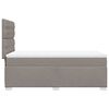vidaXL Cama box spring con colch&oacute;n tela gris taupe 90x190 cm