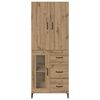 vidaXL Alacena Roble artesanal 69,5 x 34 x 180 cm Madera contrachapada