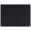 vidaXL Cabezal ducha efecto lluvia acero inox cuadrado negro 40x30 cm
