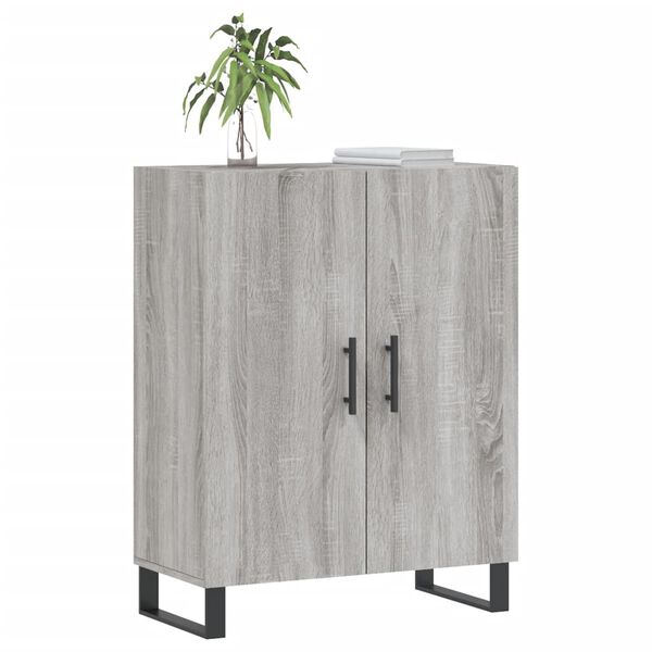 vidaXL Aparador de madera de ingenier&iacute;a gris Sonoma 69,5x34x90 cm