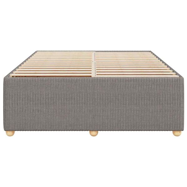 vidaXL Cama sin colch&oacute;n tela gris taupe 140x190 cm