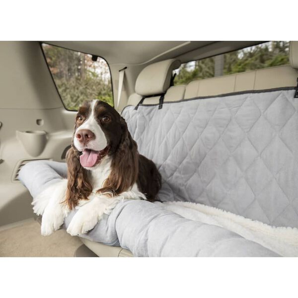 Happy Ride Cama para perros Car Cuddler grande gris