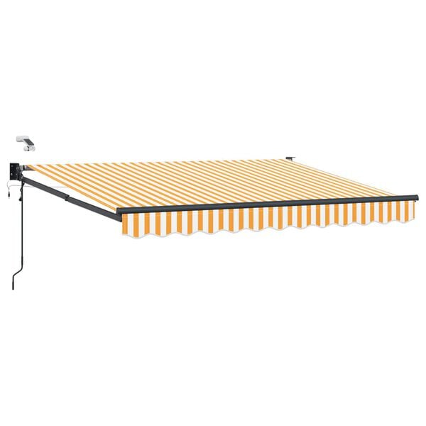 vidaXL Toldo Retr&aacute;ctil El&eacute;ctrico Naranja y 3,5 x 2,5 m