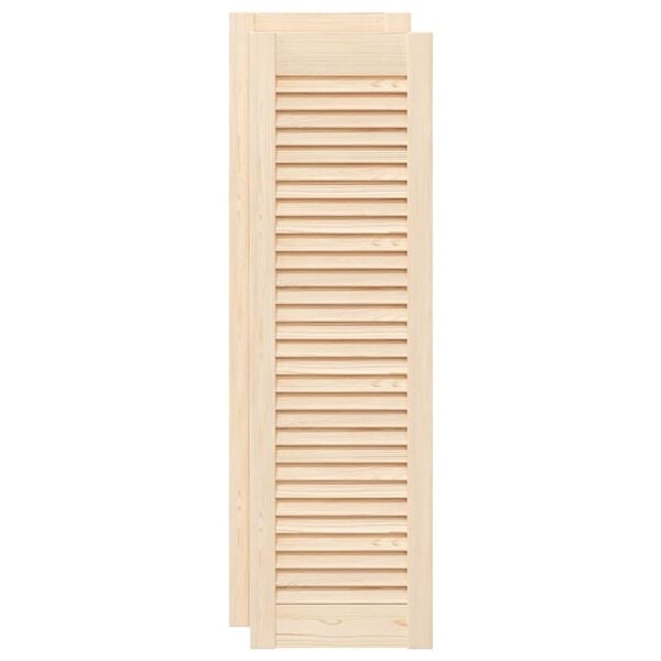 vidaXL Puerta de armario de lamas 2 uds 99x29,5 cm madera de pino