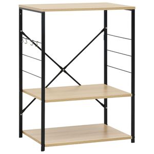 vidaXL Armario microondas madera ingenier&iacute;a negro roble 60x39,6x79,5cm