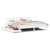 vidaXL Estructura de cama cajones madera maciza pino blanco 180x200 cm
