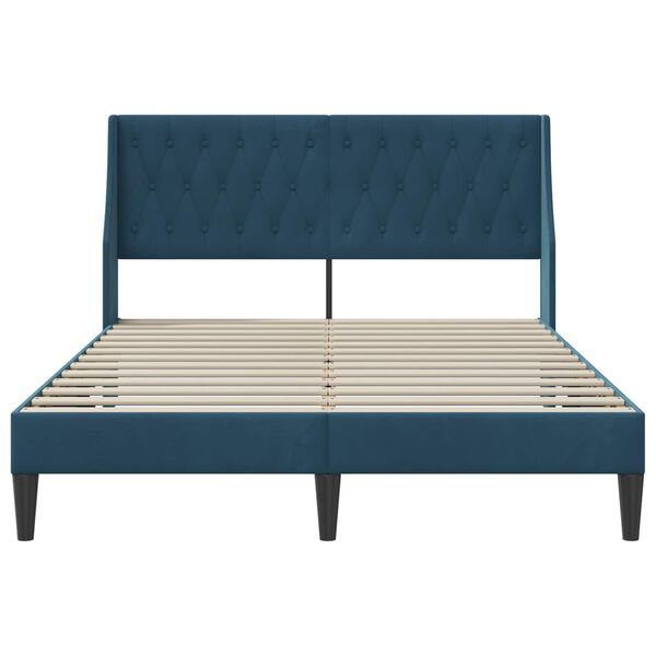 vidaXL Estructura de cama con cabecera Azul 120 x 190 cm Terciopelo
