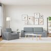 vidaXL Sof&aacute; 2 pcs Gris Claro 182 x 80 x 82 cm tela