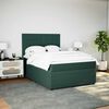 vidaXL Cama box spring con colch&oacute;n terciopelo verde oscuro 140x200 cm
