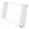 vidaXL Patas para mesa de centro en forma de U (2 unidades), color blanco, 70 x (30-31) cm, acero