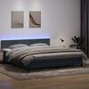 vidaXL Cama box spring con colch&oacute;n y LED terciopelo gris oscuro 180x210 cm