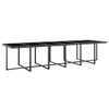 vidaXL Set comedor jardín 13 pzas con cojines ratán sintético gris