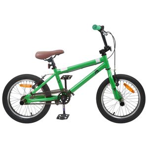 vidaXL BMX 16 Pulgadas para ni&ntilde;os de 5 a 8 a&ntilde;os Verde