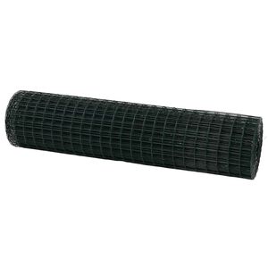 vidaXL Euro Valla Verde 1 x 25 m Hierro recubierto de PVC