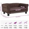 vidaXL Cama para perros de cuero sint&eacute;tico marr&oacute;n 70x45x30 cm