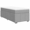 vidaXL Cama box spring con colch&oacute;n tela gris claro 100x200 cm